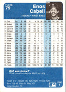 1984 Fleer Enos Cabell