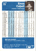 1984 Fleer Enos Cabell #79