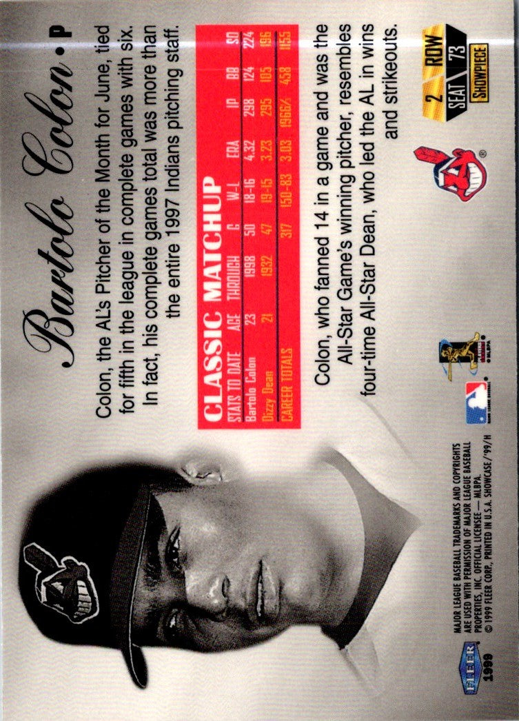 1999 Flair Showcase Row 3 (Power) Bartolo Colon