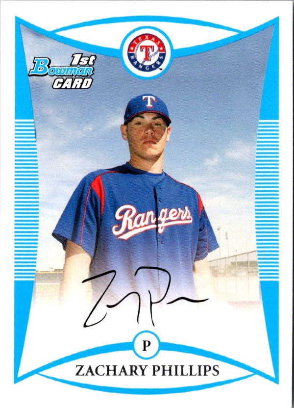 2008 Bowman Prospects Zachary Phillips #BP23