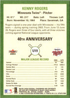2003 Fleer Tradition Update Kenny Rogers #19