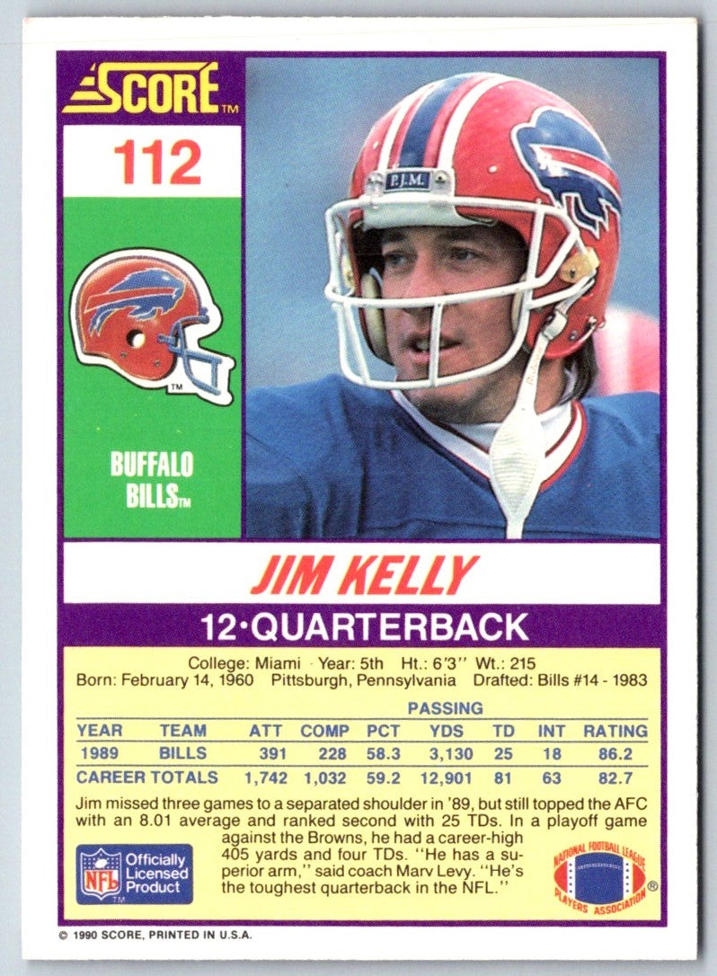 1990 Score Jim Kelly
