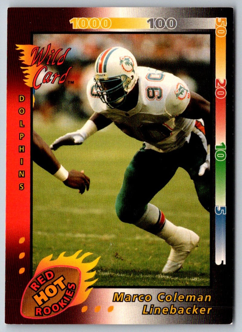 1992 Wild Card Red Hot Rookies Gold Marco Coleman