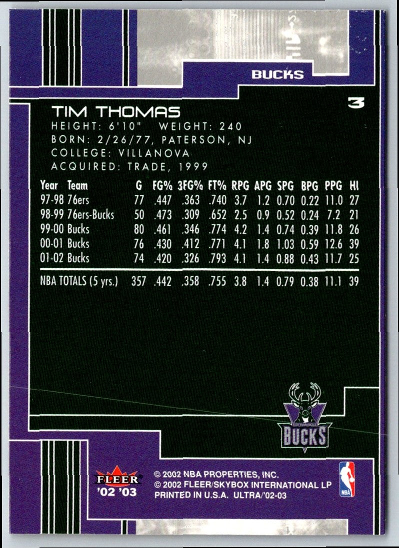 2002 Ultra Tim Thomas