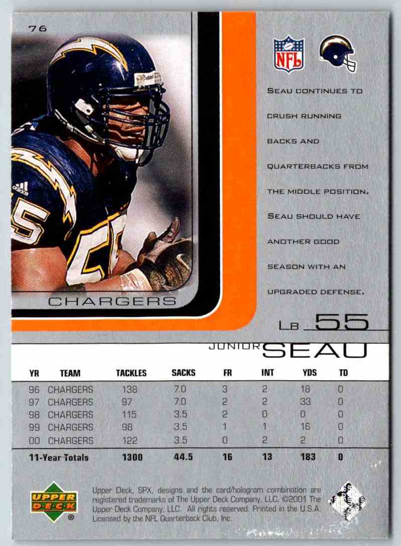 2000 Upper Deck Junior Seau