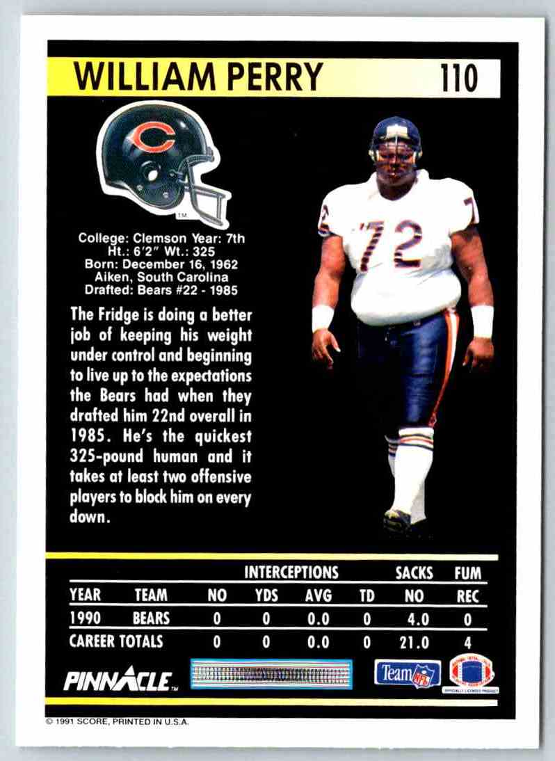 1991 Pinnacle William Perry