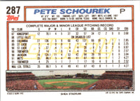 1992 Topps Pete Schourek #287