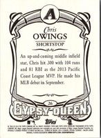 2014 Topps Gypsy Queen Chris Owings #26 Rookie