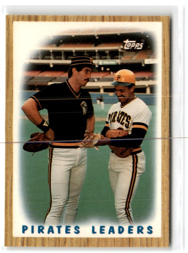 1987 Topps Tiffany Pirates Leaders - Sid Bream/Tony Pena #131