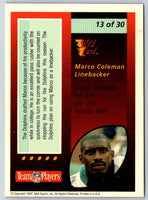 1992 Wild Card Red Hot Rookies Gold Marco Coleman #13