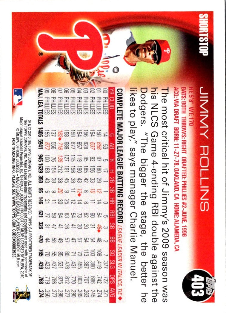 2010 Topps Jimmy Rollins