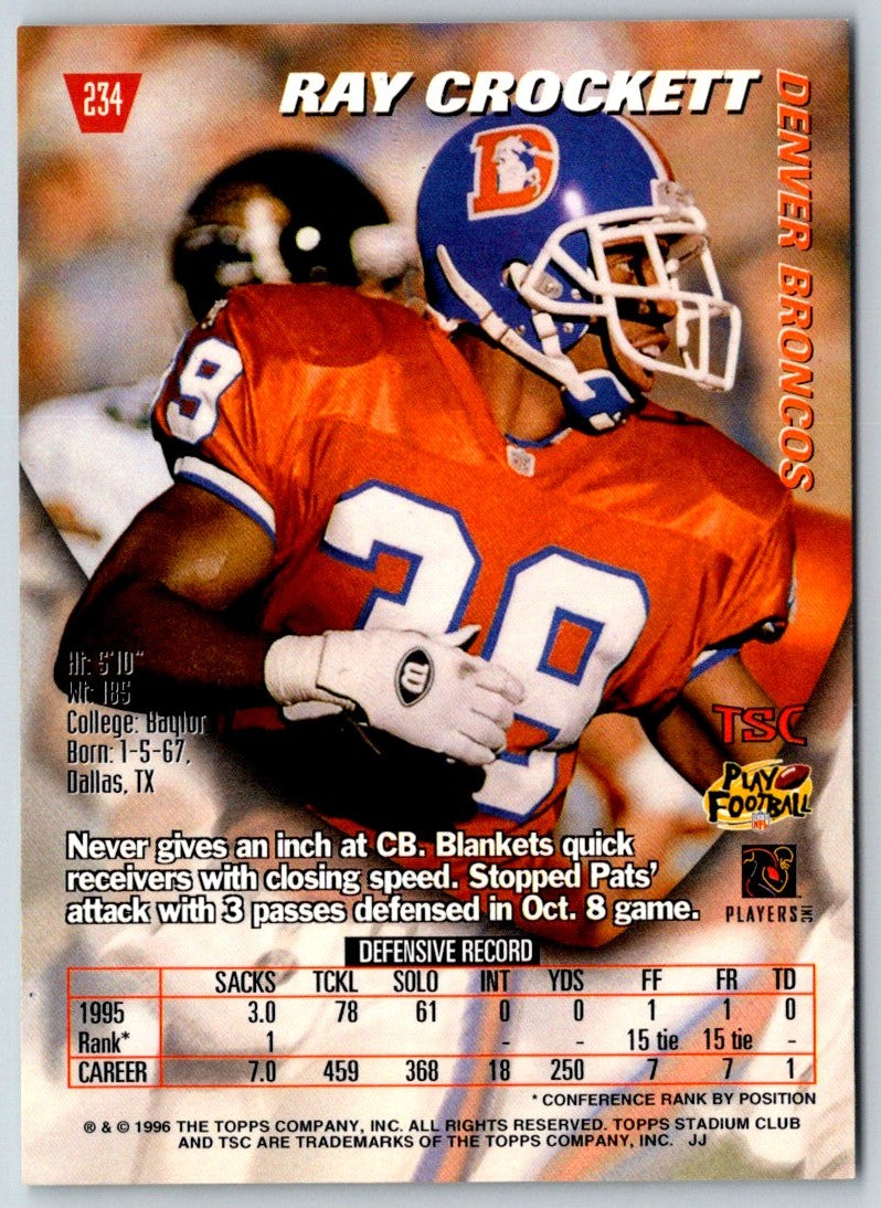 1996 Stadium Club Ray Crockett