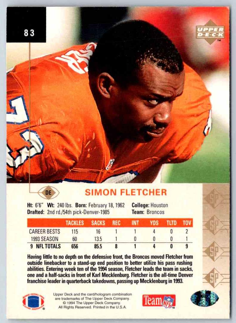 1994 Upper Deck Simon Fletcher