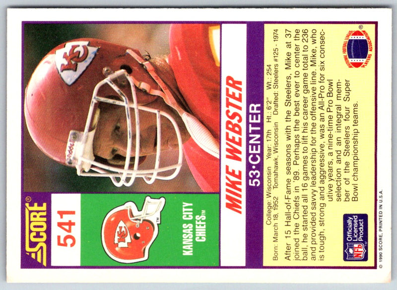 1990 Score Mike Webster