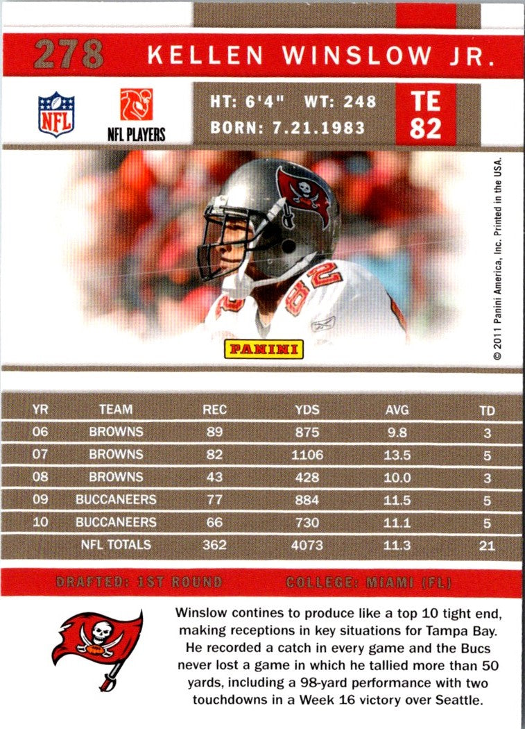 2011 Score Kellen Winslow