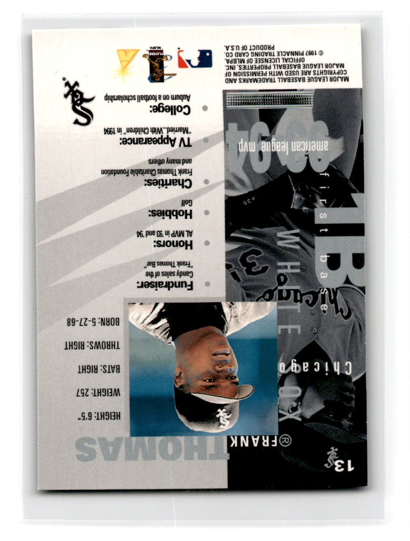 1997 Pinnacle Inside Frank Thomas
