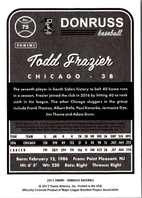 2017 Donruss Todd Frazier #75