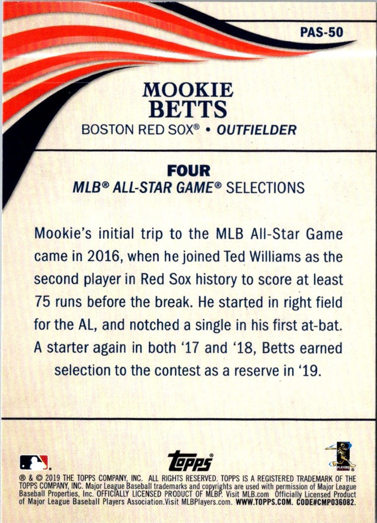 2019 Topps Update Perennial All-Stars Mookie Betts