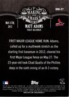 2013 Topps Update Making Their Mark Matt Adams #MM-37
