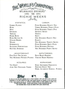 2010 Topps Allen & Ginter Rickie Weeks