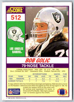 1990 Score Bob Golic #512