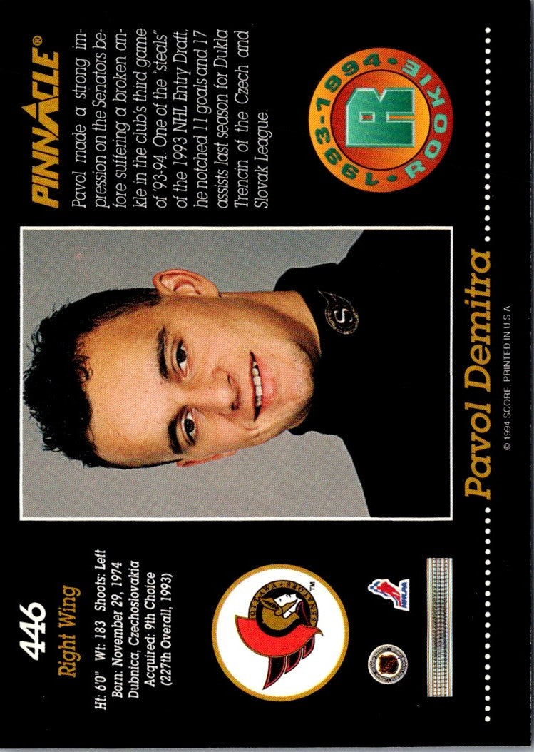 1993 Pinnacle Pavol Demitra