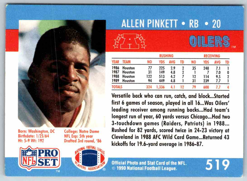 1990 Proset Allen Pinkett