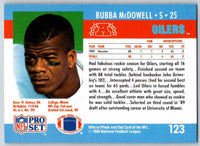 1990 Pro Set Bubba McDowell #123