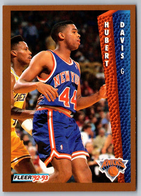 1992 Fleer Hubert Davis #395 Rookie