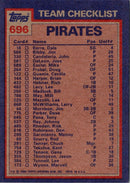 1984 Topps Pirates Batting & Pitching Leaders/Checklist