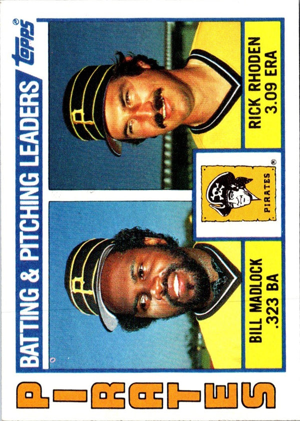 1984 Topps Pirates Batting & Pitching Leaders/Checklist #696