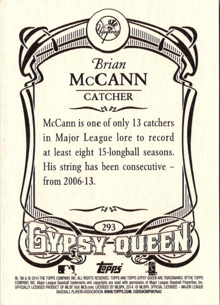 2014 Topps Gypsy Queen Brian McCann