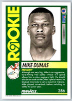 1991 Pinnacle Mike Dumas #286