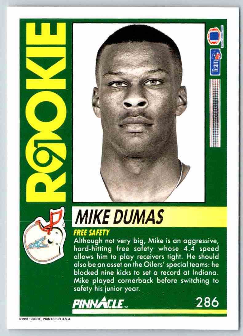 1991 Pinnacle Mike Dumas