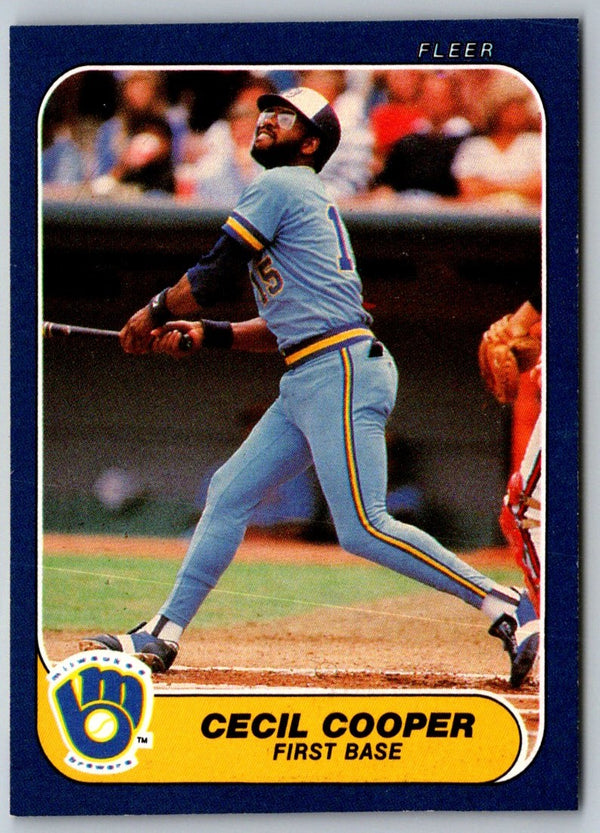 1986 Fleer Cecil Cooper #484