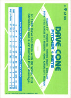 1989 Topps Hills Team MVP's David Cone #9