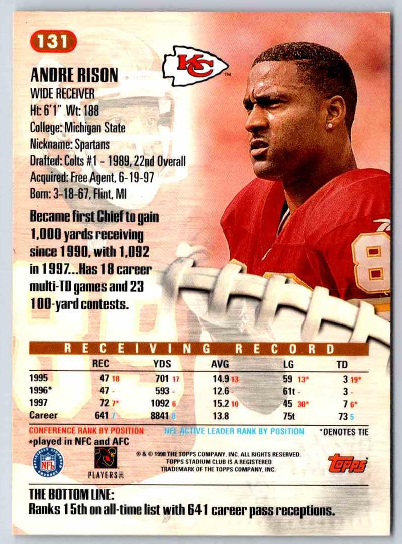1998 Topps Stadium Club Football Andre Rison
