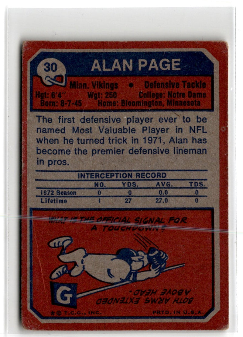 1973 Topps Alan Page