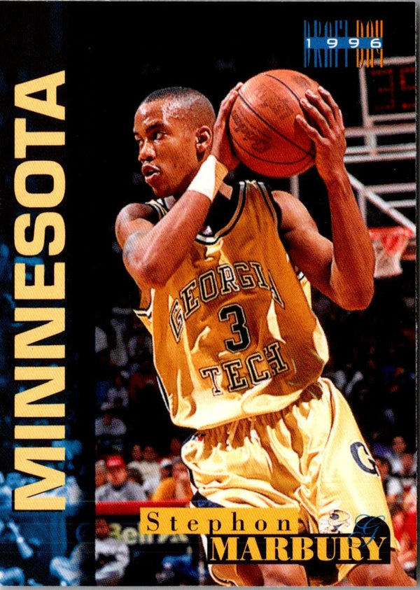 1996 Score Board Draft Day Stephon Marbury #3B