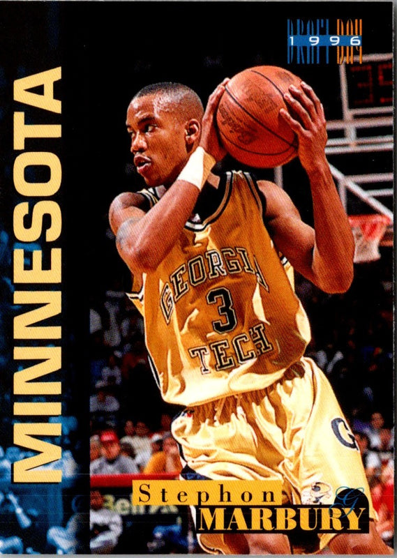 1996 Score Board Draft Day Stephon Marbury #3B