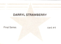 1988 Final Series Black Border (unlicensed) Darryl Strawberry #4