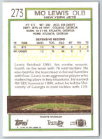 1992 Topps Mo Lewis #273