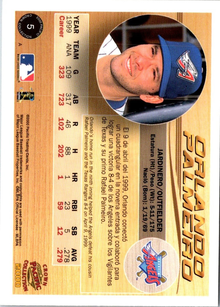 2000 Pacific Crown Collection Holographic Purple Orlando Palmeiro