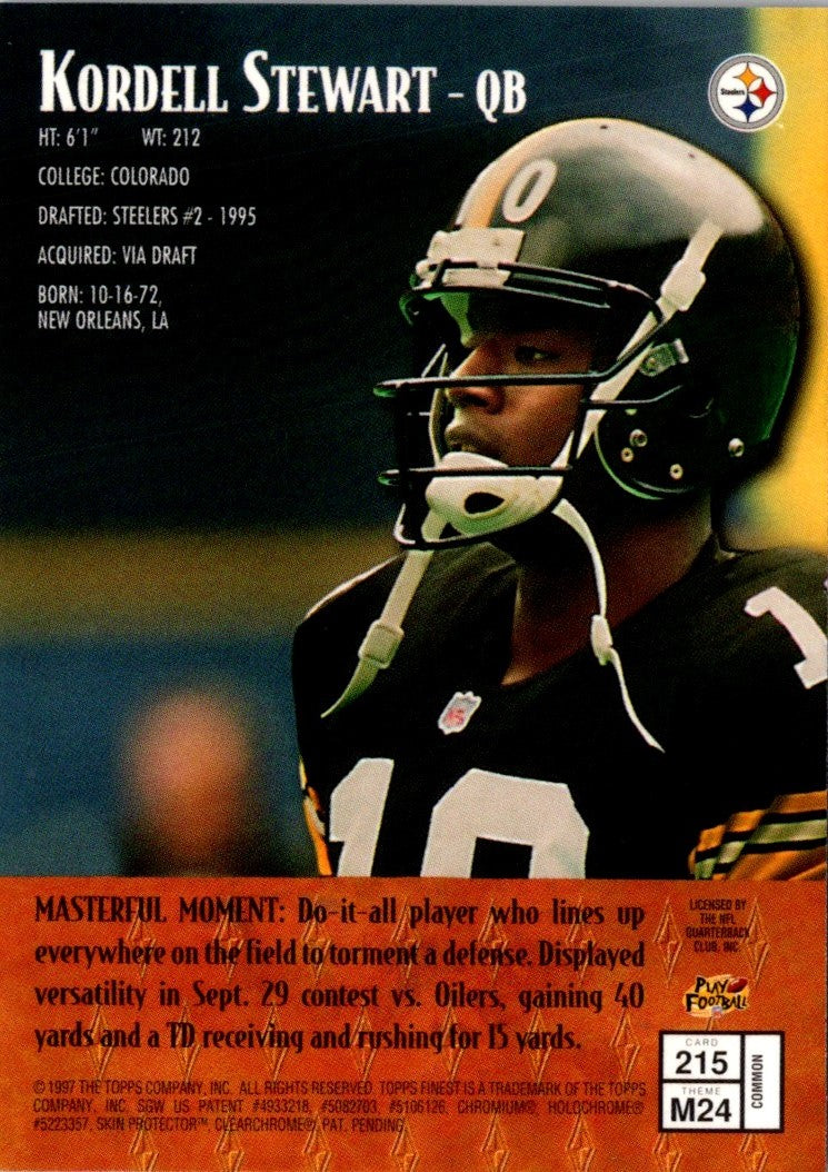 1998 Finest Mystery - 1 Kordell Stewart