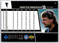 1998 Upper Deck Morten Andersen #48