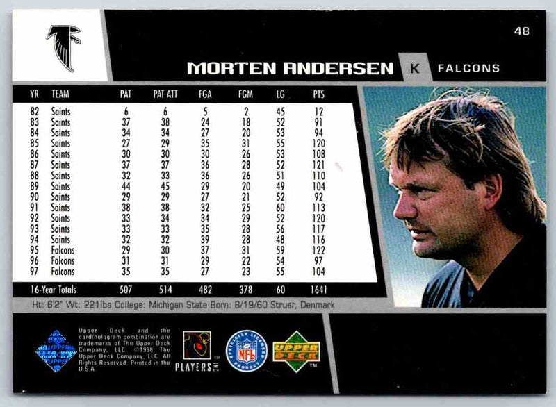 1998 Upper Deck Morten Andersen