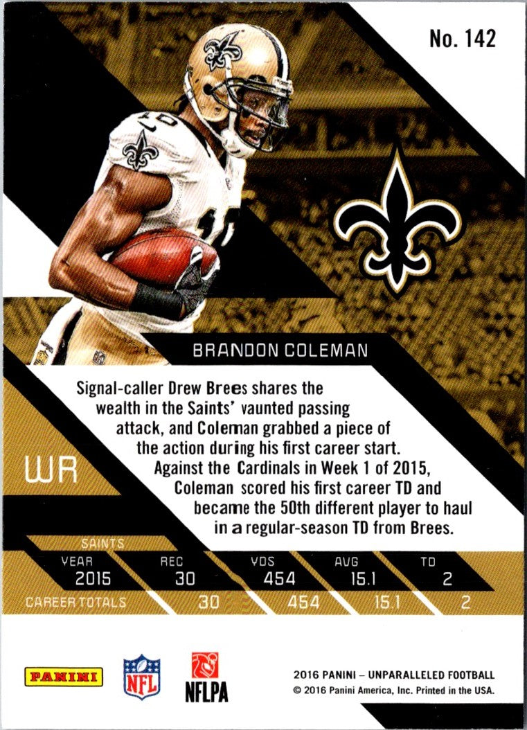 2016 Panini Unparalleled Brandon Coleman