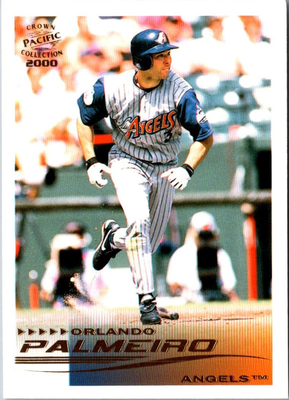 2000 Pacific Crown Collection Holographic Purple Orlando Palmeiro #5 /199 NM-MT