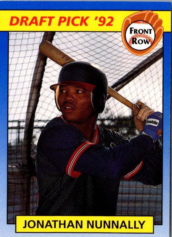 1992 Front Row Draft Picks Jon Nunnally #15