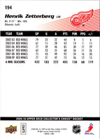 2009 Collector's Choice Reserve Henrik Zetterberg #194
